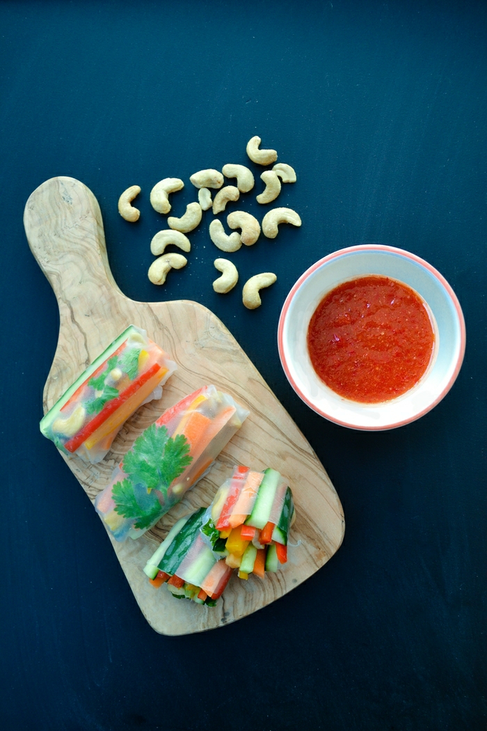 Fresh Vietnamese Spring Rolls Recipe for National Vegetarian Week - Tinned Tomatoes