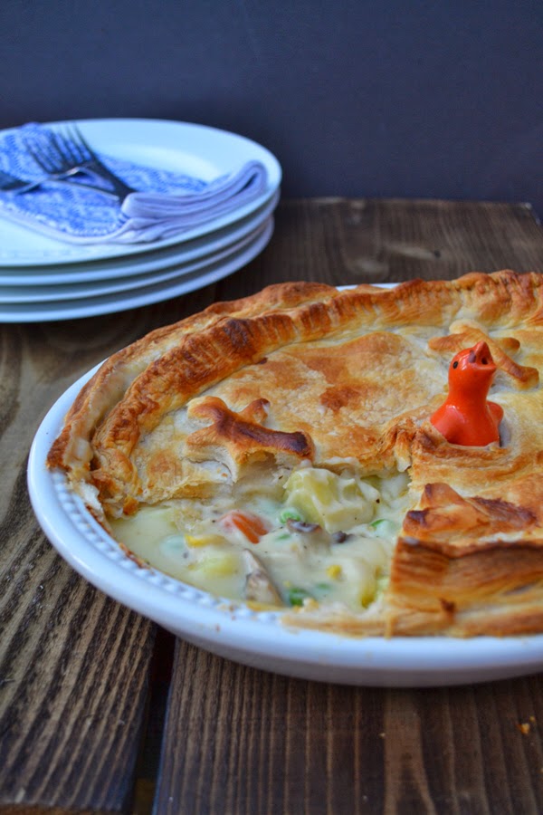 Cheesey Vegetable Puff Pie - Tinned Tomatoes