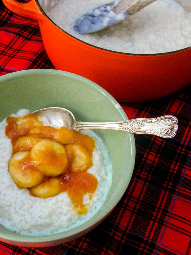 Creamy Rice Pudding with Toffee Bananas - Tinned Tomatoes