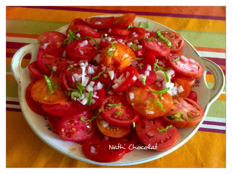 Salade de tomates du jardin - Nath' Chocolat