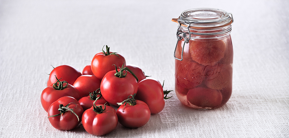 Recette conserve de tomates entières au naturel en bocaux - Le Parfait