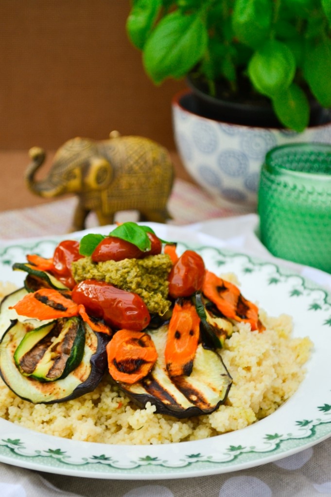 5:2 Diet - Grilled Vegetable Couscous Salad - Tinned Tomatoes