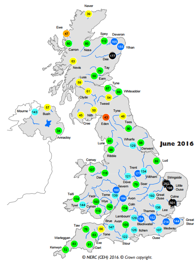 Water resources outlook remains healthy after wet June | Centre for Ecology & Hydrology