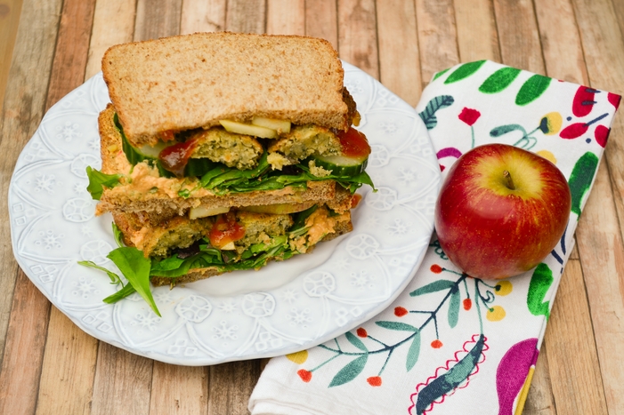 Falafel and Apple Salad Sandwich Recipe - Tinned Tomatoes