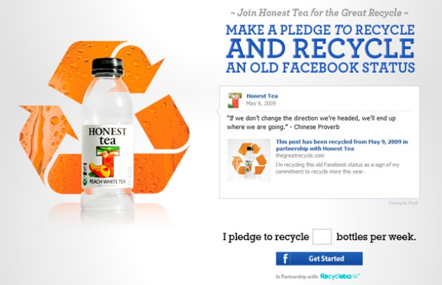 Ricicla i tuoi status di Facebook con Honest Tea e Recyclebank - Focus.it