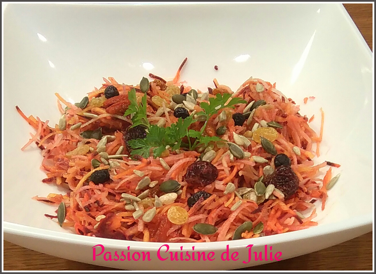 Salade colorée aux 3 carottes - Passion Cuisine de Julie