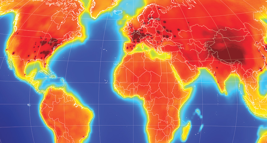 Carte mondiale des émissions d’antineutrinos, pourquoi la France est une zone très active ?