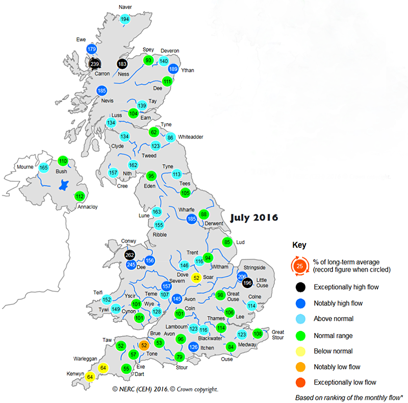 Mixed month of sunshine and showers with exaggerated NW - SE rainfall gradient | Centre for Ecology & Hydrology