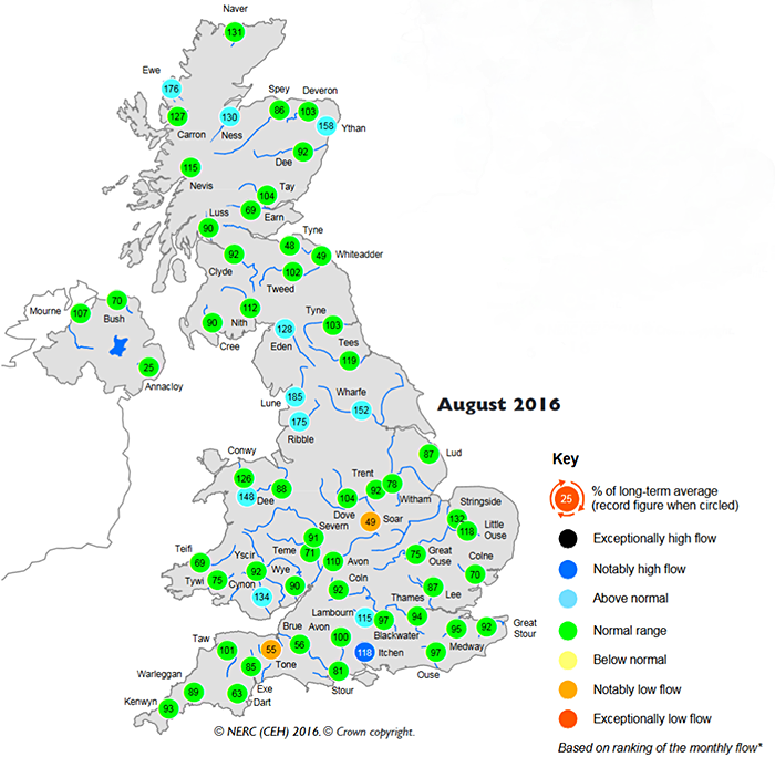 Water resources outlook remains healthy after mild, often unsettled August | Centre for Ecology & Hydrology