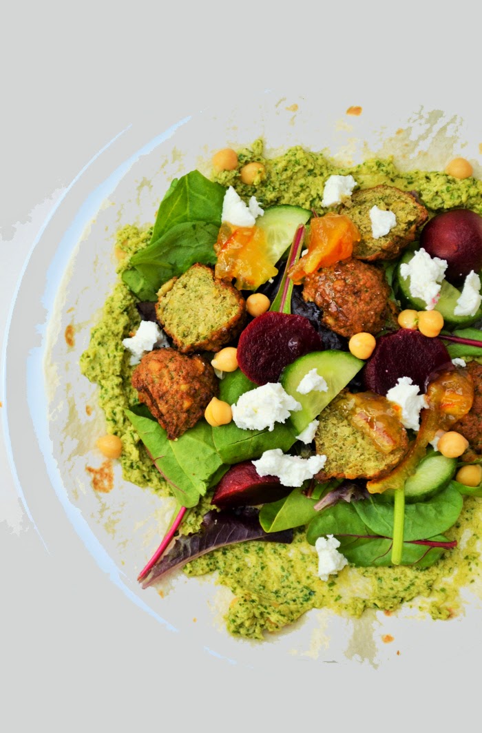 Falafel, Beetroot and Goats Cheese Wraps - National Vegetarian Week - Tinned Tomatoes