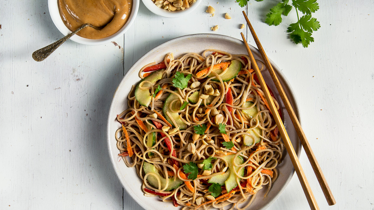 Soba Noodle Salad with Ginger Peanut Dressing Recipe - Vegetarian Times