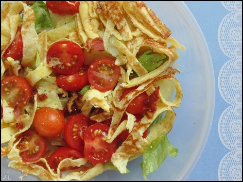 Salade à l'omelette - Une toquée en cuisine
