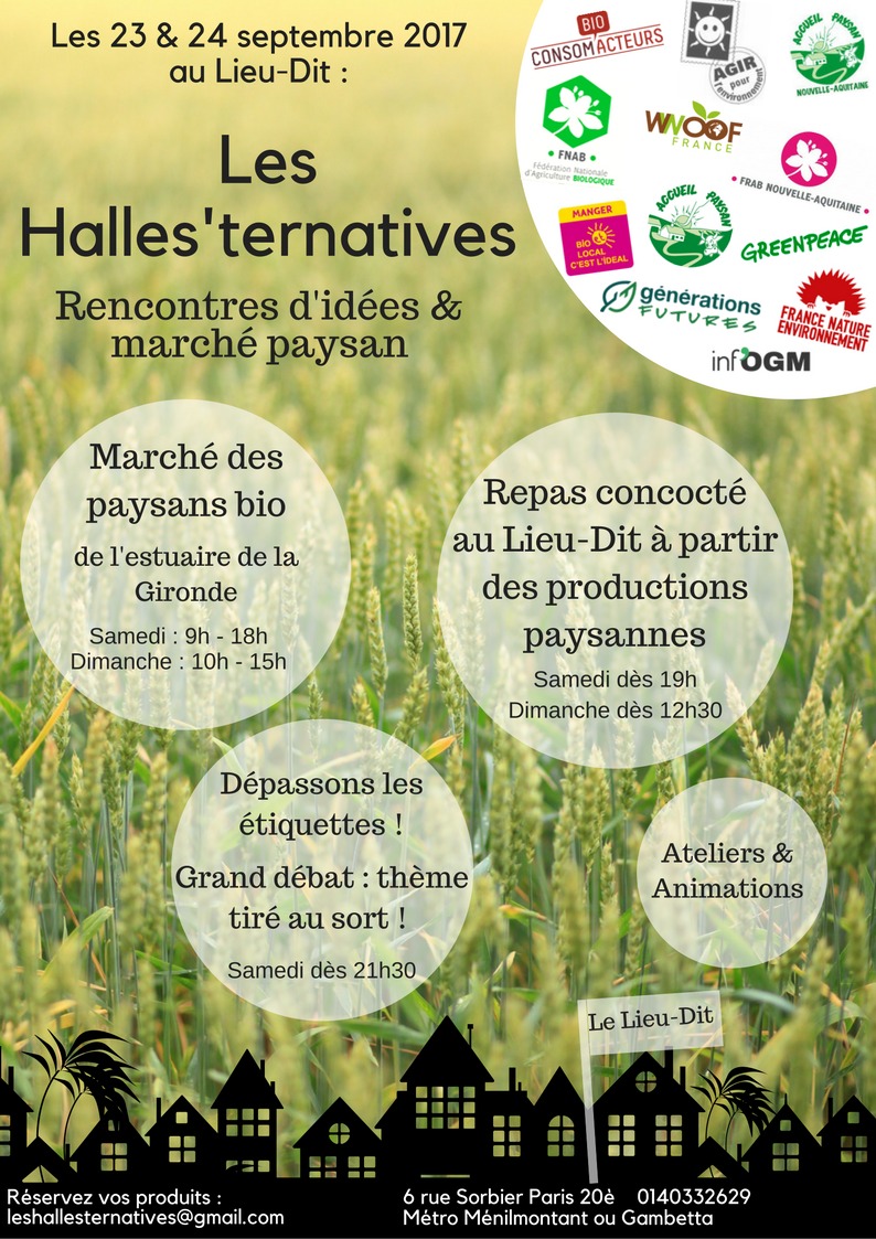 Les Halles’ternatives : rencontres et débats autour du Bio | France Nature Environnement