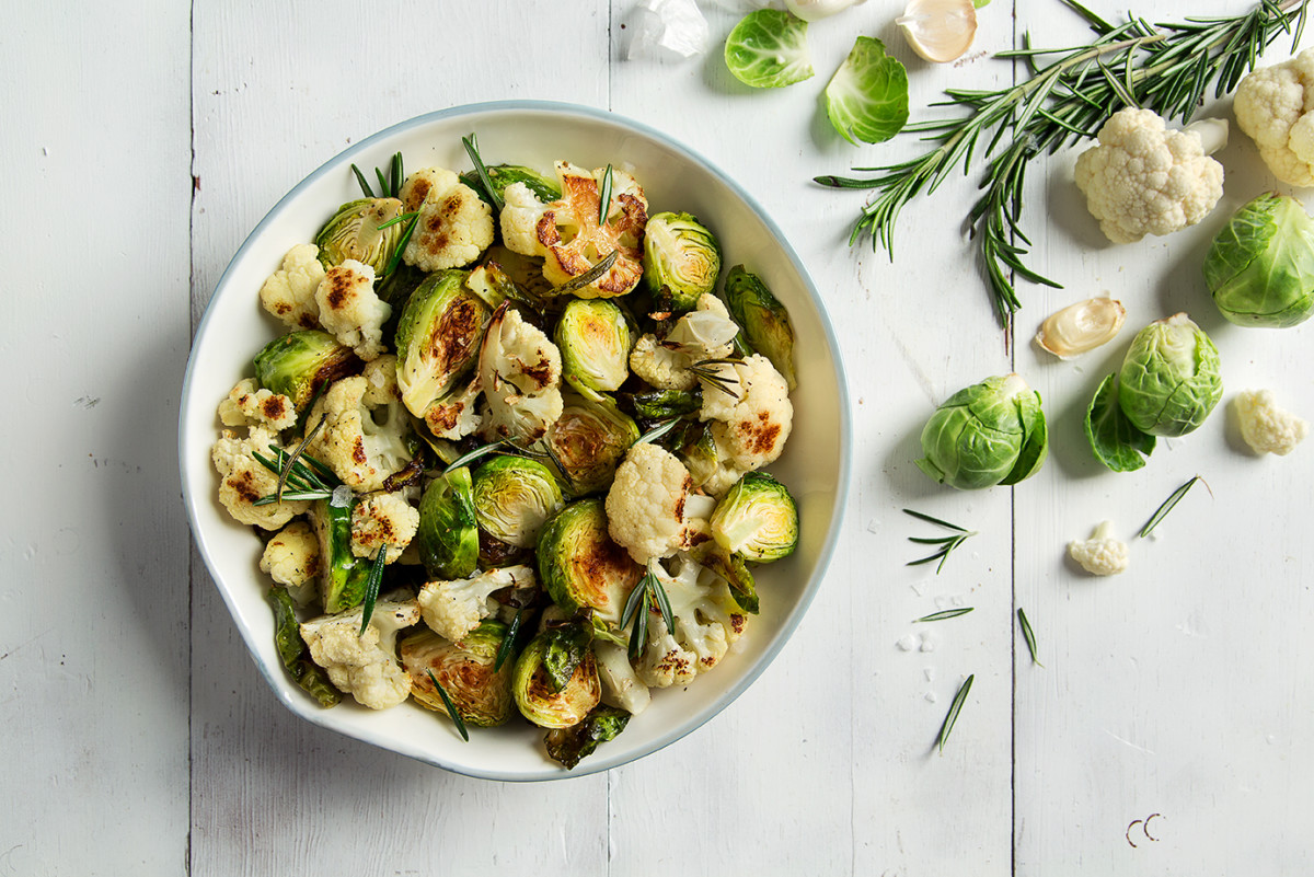 Roasted Cauliflower and Brussels Sprouts Recipe - Vegetarian Times