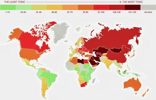 Descubre cuáles son los países más tóxicos del planeta - EcologíaVerde