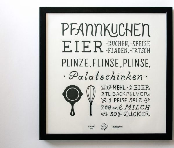 The Pancake Letterpress Print | minzgrün