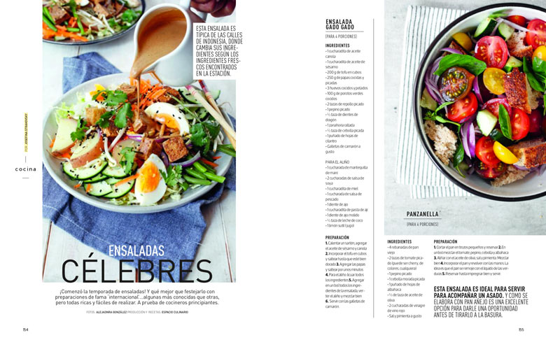 Recetas de Ensaladas en Revista MujerLT - Espacio Culinario