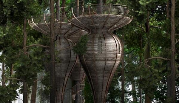 Casas ecológicas en las copas de los árboles - EcologíaVerde