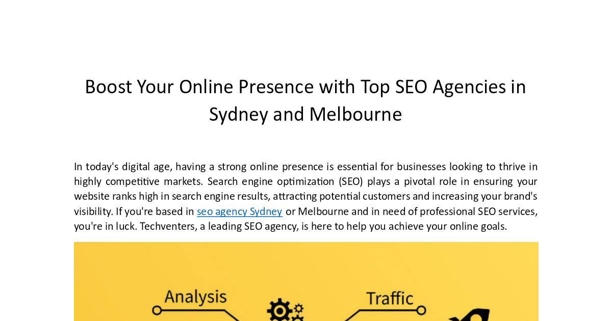 Boost Your Online Presence with Top SEO Agencies in Sydney and Melbourne.pdf | DocHub