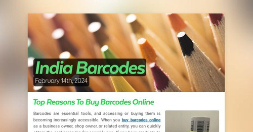 India Barcodes | Smore Newsletters